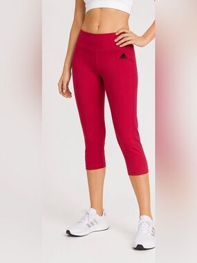Adidas Red Capri Leggings Size S